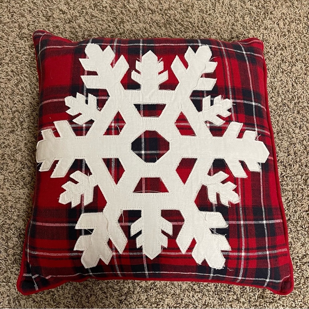 Holiday Snowflake Pillow